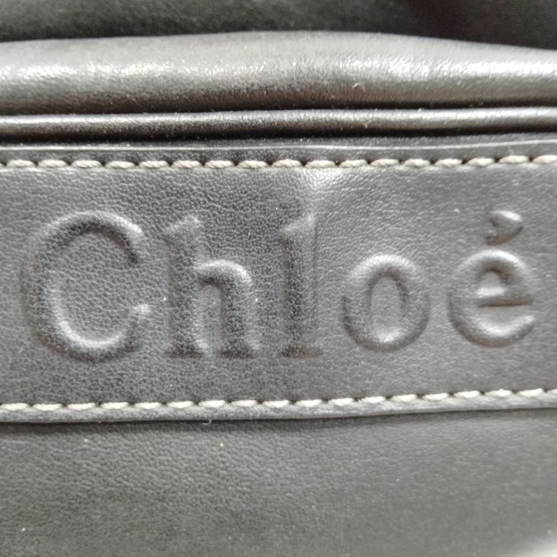 Chloe Shoulder Bag Black Leather