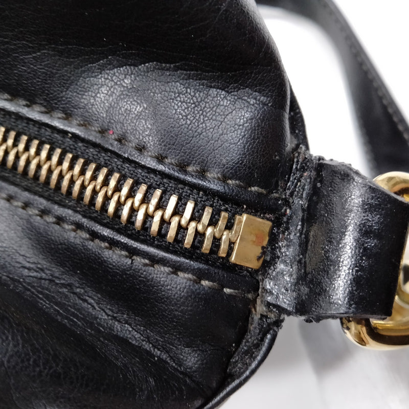 Chloe Shoulder Bag Black Leather