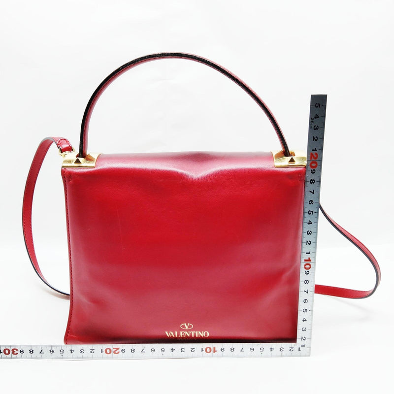 Valentino Garavani Hand Bag Red Leather