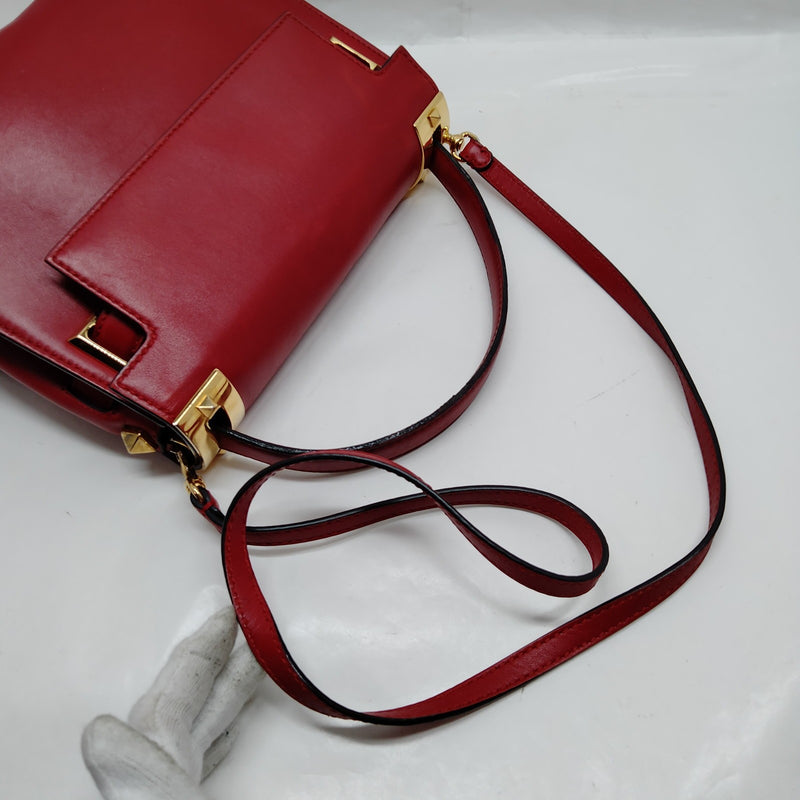 Valentino Garavani Hand Bag Red Leather