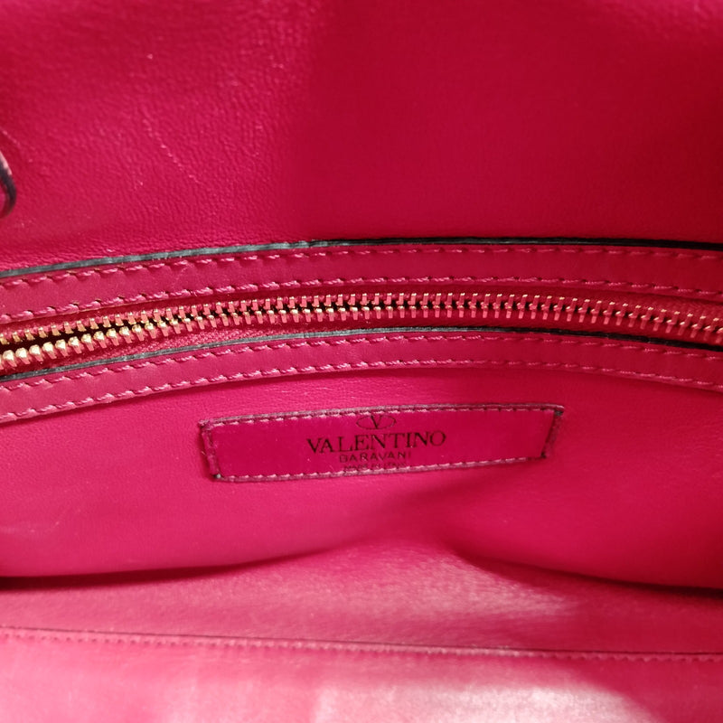 Valentino Garavani Hand Bag Red Leather
