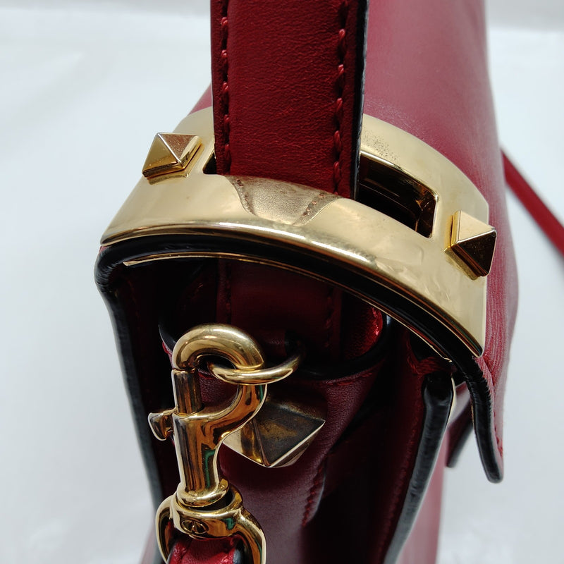 Valentino Garavani Hand Bag Red Leather