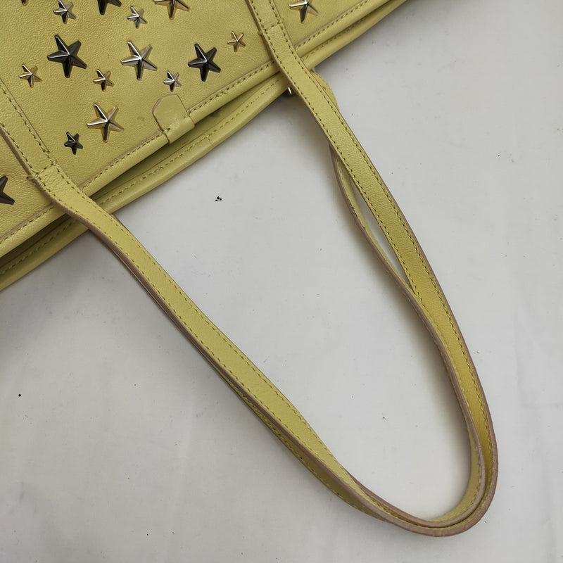 Jimmy Choo Tote Bag Yellow Leather