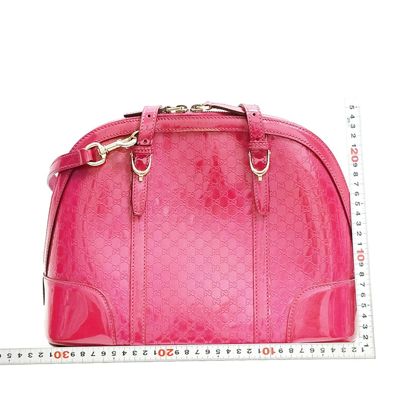 Gucci Hand Bag Pink Patent Leather