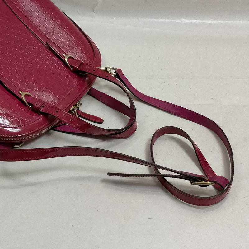 Gucci Hand Bag Pink Patent Leather