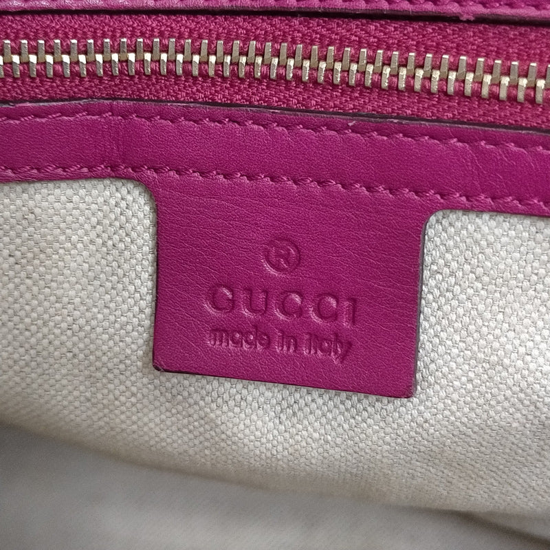 Gucci Hand Bag Pink Patent Leather