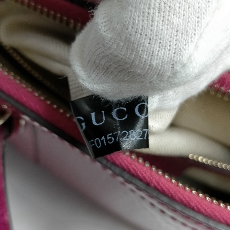 Gucci Hand Bag Pink Patent Leather