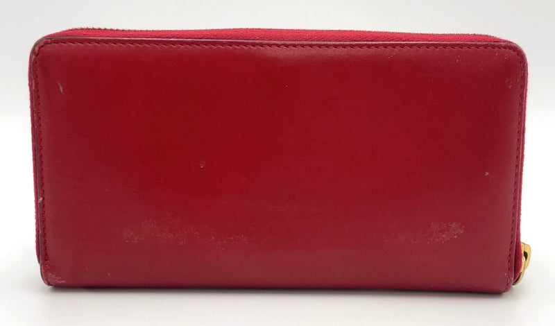 Gucci Gg Leather Round Zip Long