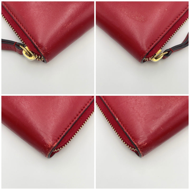 Gucci Gg Leather Round Zip Long