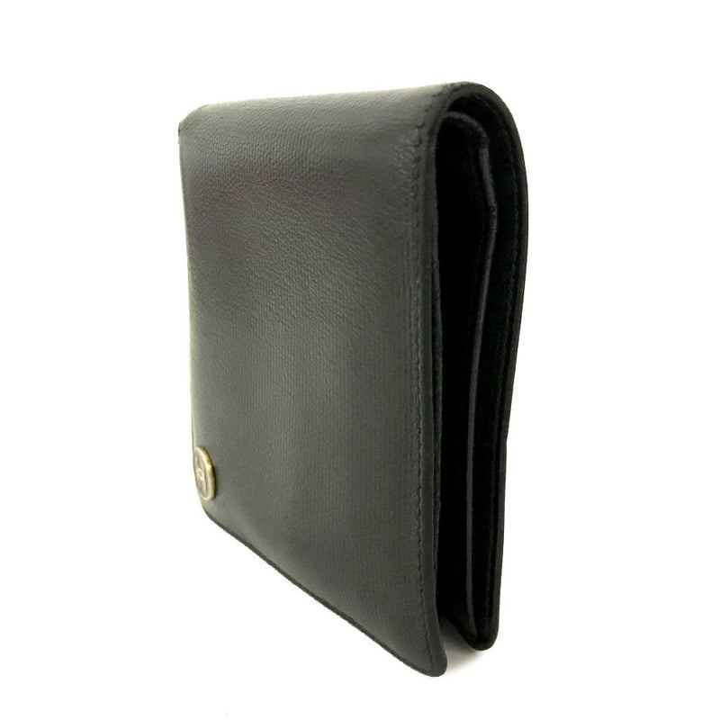 Chanel Coco Button Leather Bifold Wallet