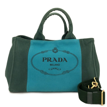 Prada Canapa Canvas 2Way Shoulder Tote