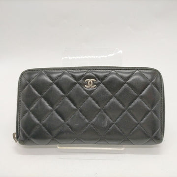 Chanel Long Wallet Black Leather