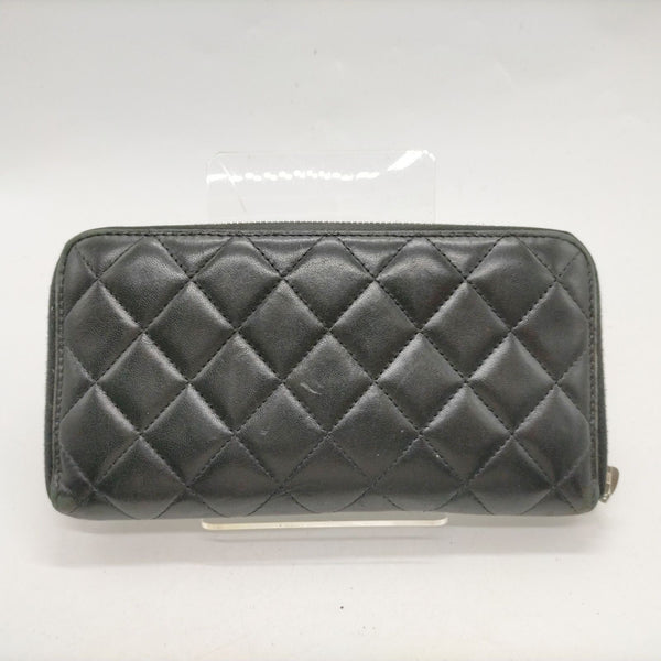 Chanel Long Wallet Black Leather