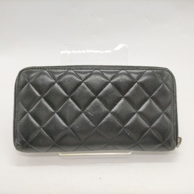 Chanel Long Wallet Black Leather