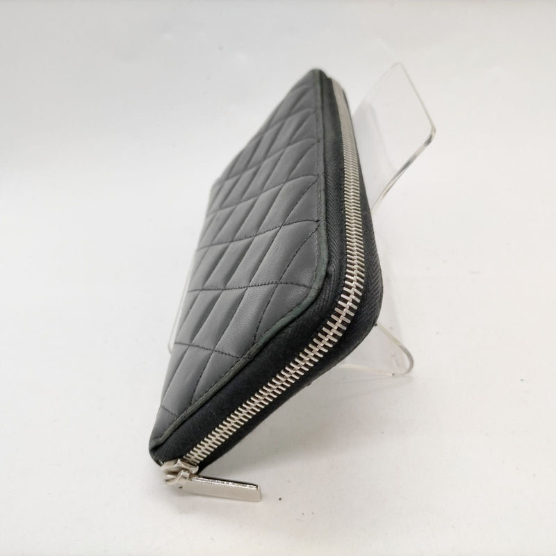 Chanel Long Wallet Black Leather
