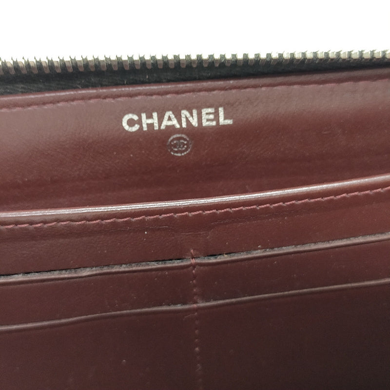 Chanel Long Wallet Black Leather