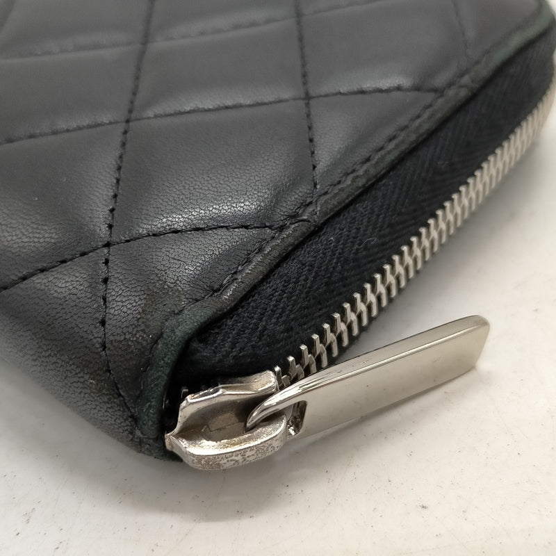 Chanel Long Wallet Black Leather
