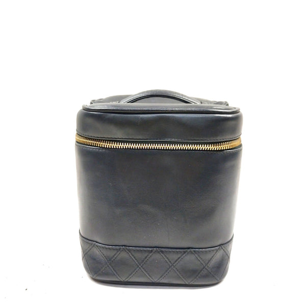 Chanel Vanity Bag Black Lamb Skin