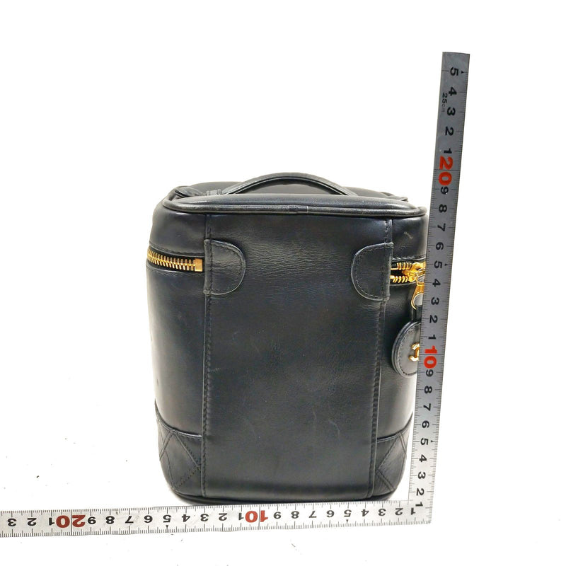 Chanel Vanity Bag Black Lamb Skin