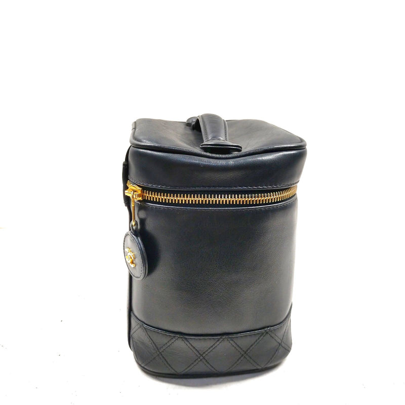 Chanel Vanity Bag Black Lamb Skin