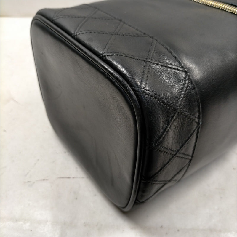 Chanel Vanity Bag Black Lamb Skin
