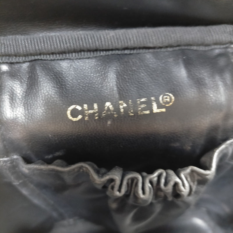 Chanel Vanity Bag Black Lamb Skin