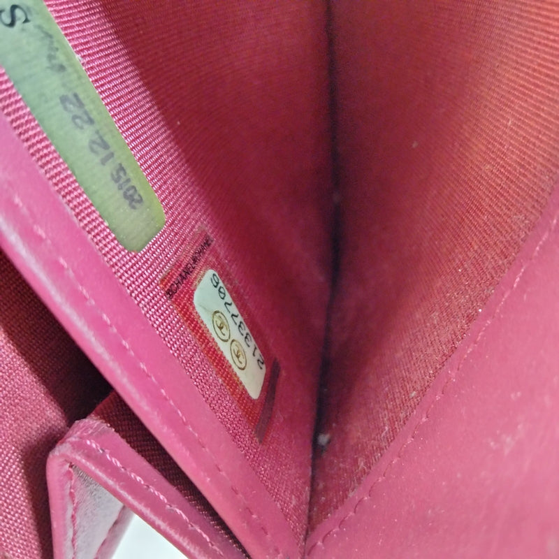 Chanel Long Wallet Pink Enamel