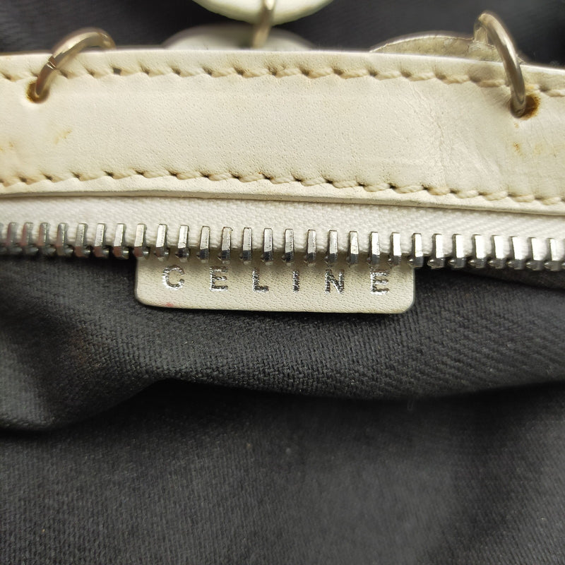 Celine Shoulder Bag White Leather