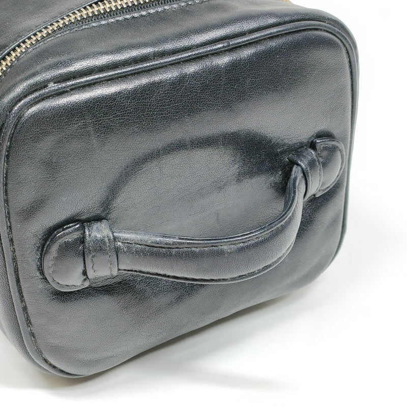 Chanel Vanity Bag Black Leather