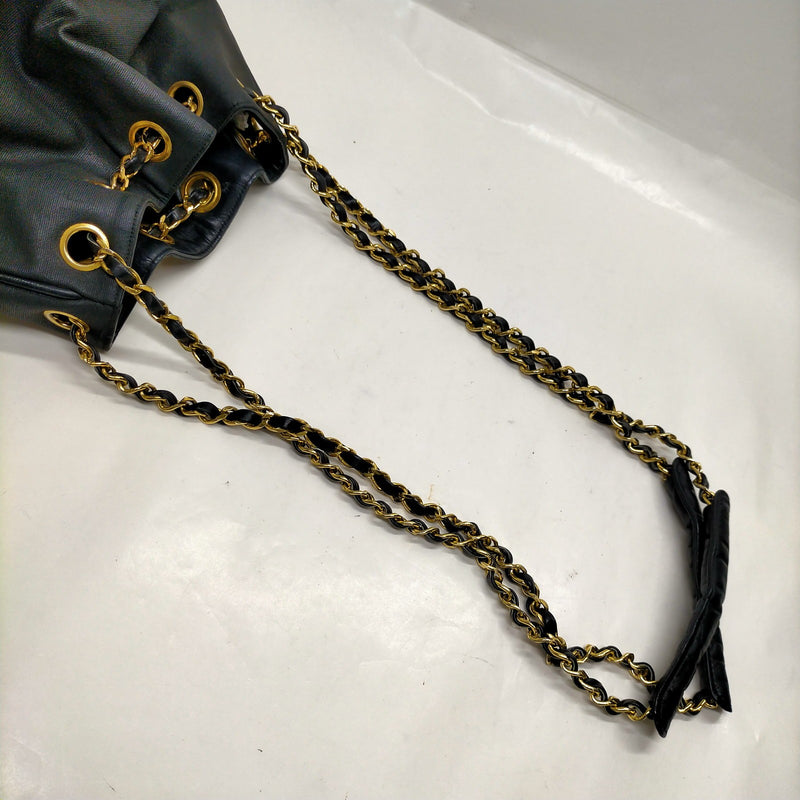 Chanel Shoulder Bag Matelasse Black Lamb