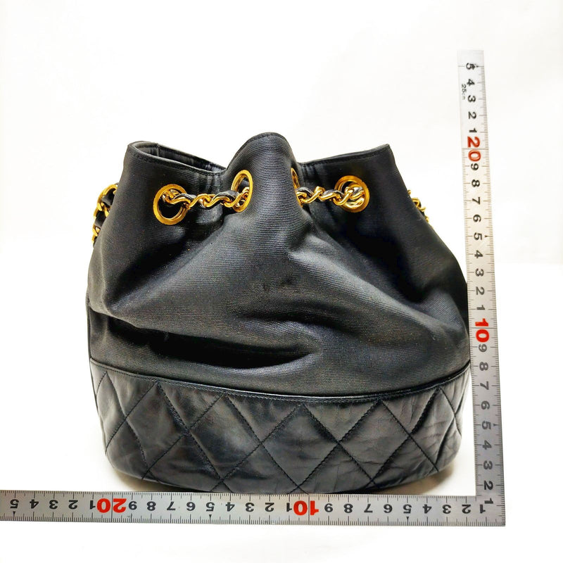 Chanel Shoulder Bag Matelasse Black Lamb