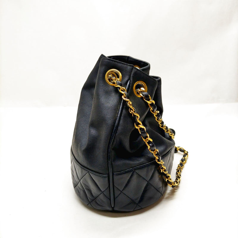 Chanel Shoulder Bag Matelasse Black Lamb