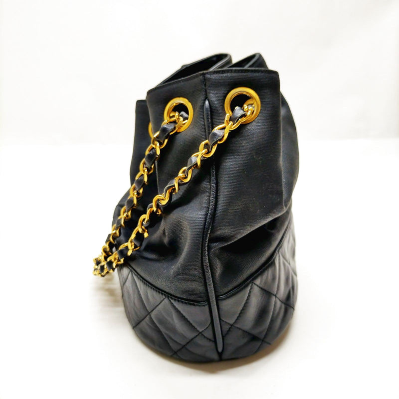 Chanel Shoulder Bag Matelasse Black Lamb