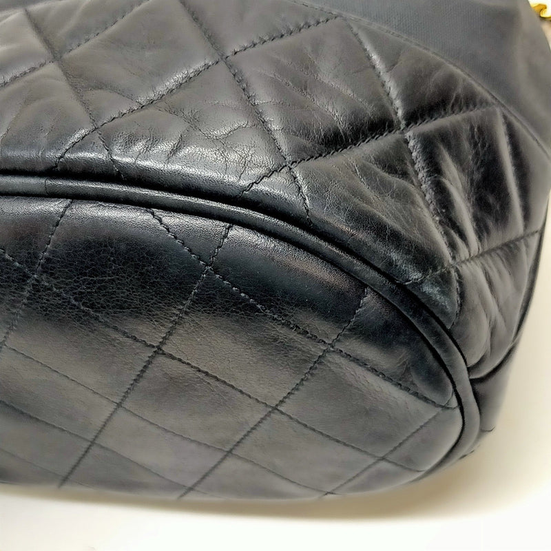 Chanel Shoulder Bag Matelasse Black Lamb