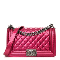 Chanel Metallic Patent Calfskin Quilted