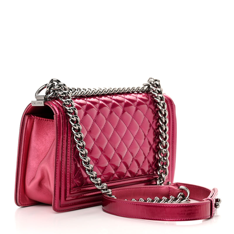 Chanel Metallic Patent Calfskin Quilted
