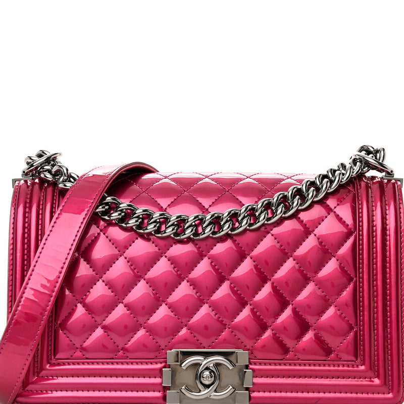 Chanel Metallic Patent Calfskin Quilted