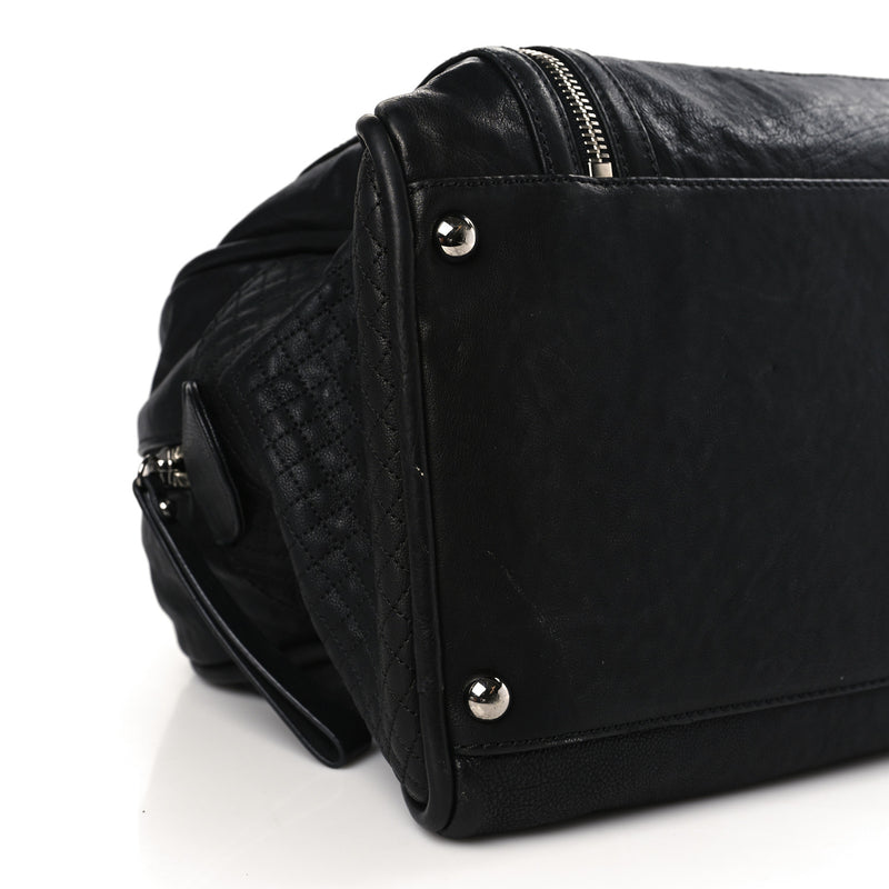 Chanel Calfskin Large Bowler Black