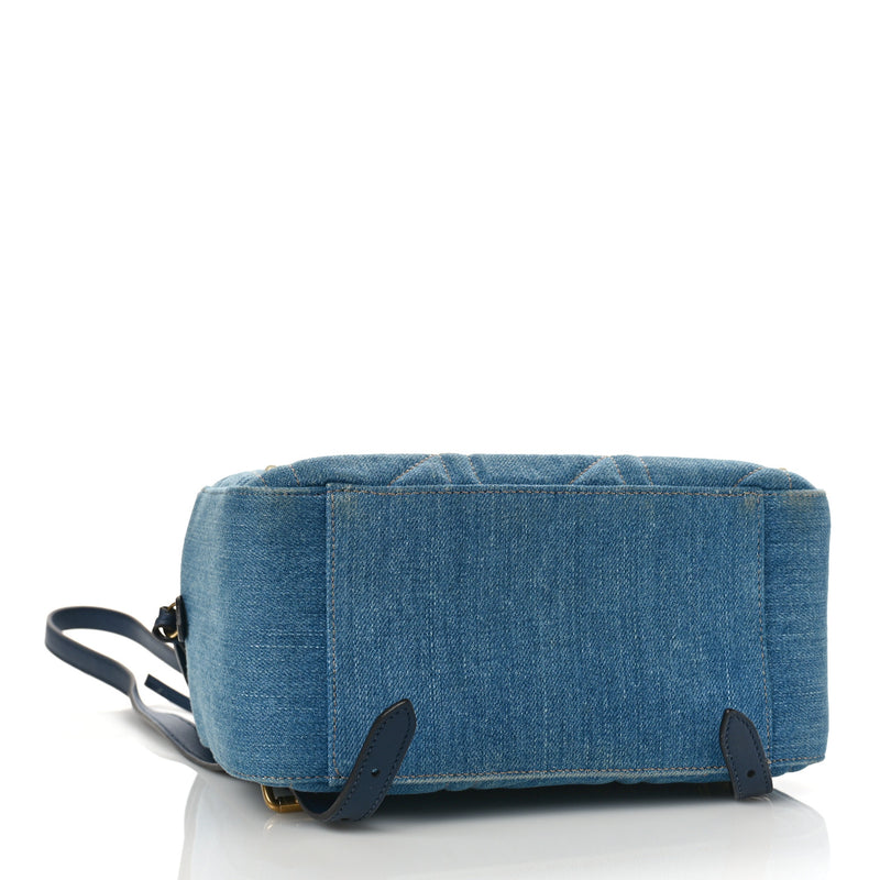 Gucci Kura Denim Matelasse Cubic Pearl