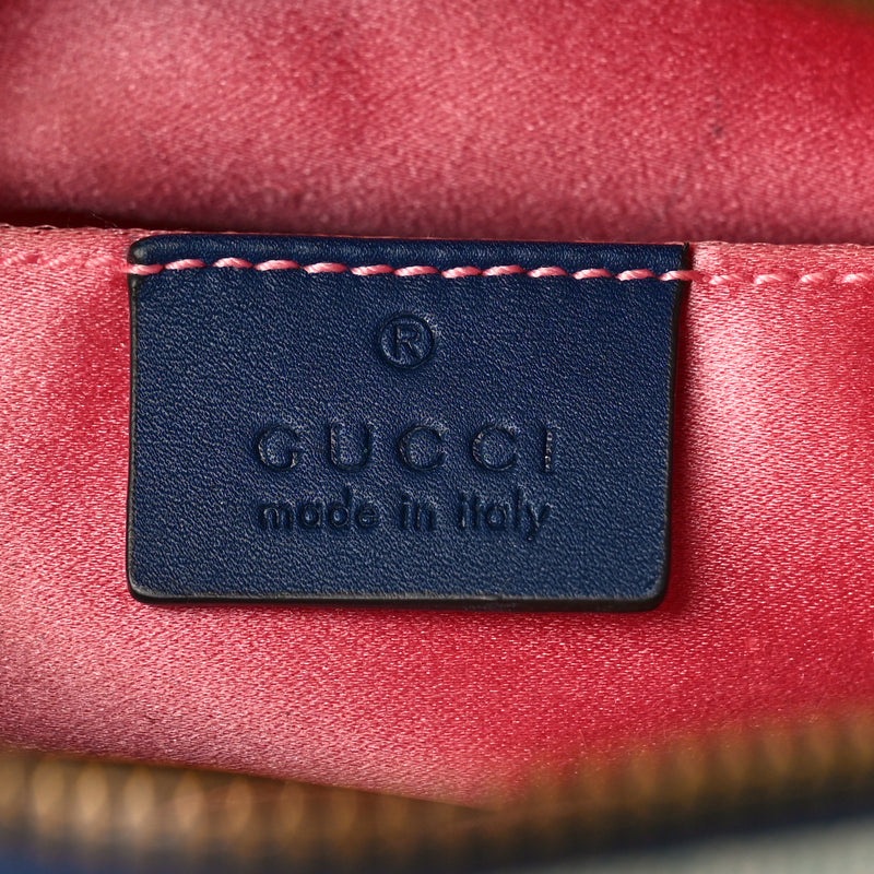 Gucci Kura Denim Matelasse Cubic Pearl