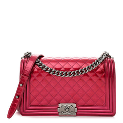 Chanel Metallic Patent Quilted New