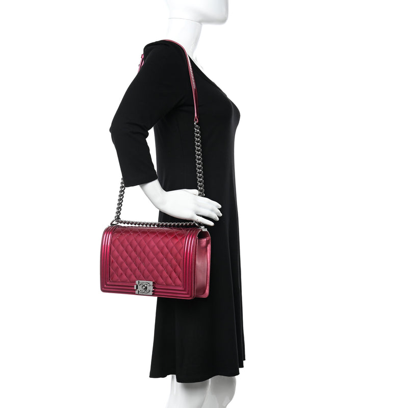 Chanel Metallic Patent Quilted New