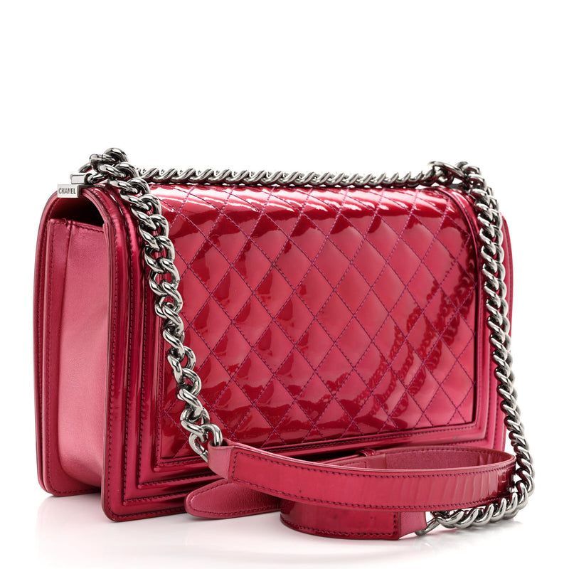 Chanel Metallic Patent Quilted New