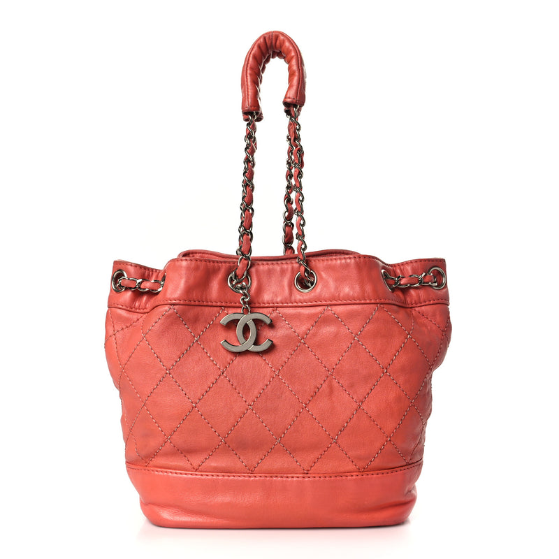 Chanel Lambskin Contrast Stitch Small