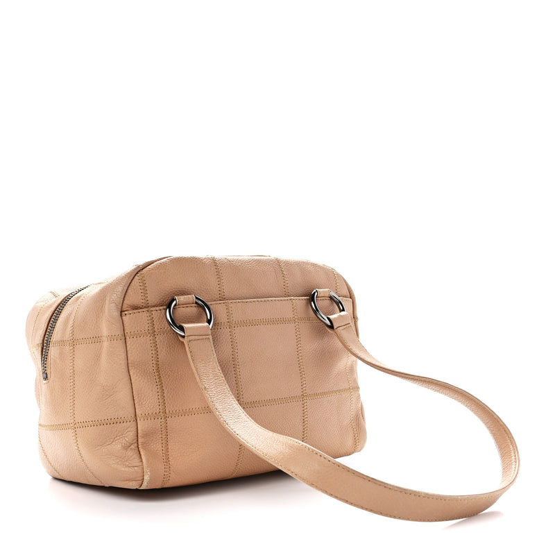 Chanel Caviar Square Stitched Bowler