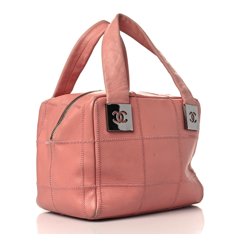 Chanel Caviar Square Stitched Bowler