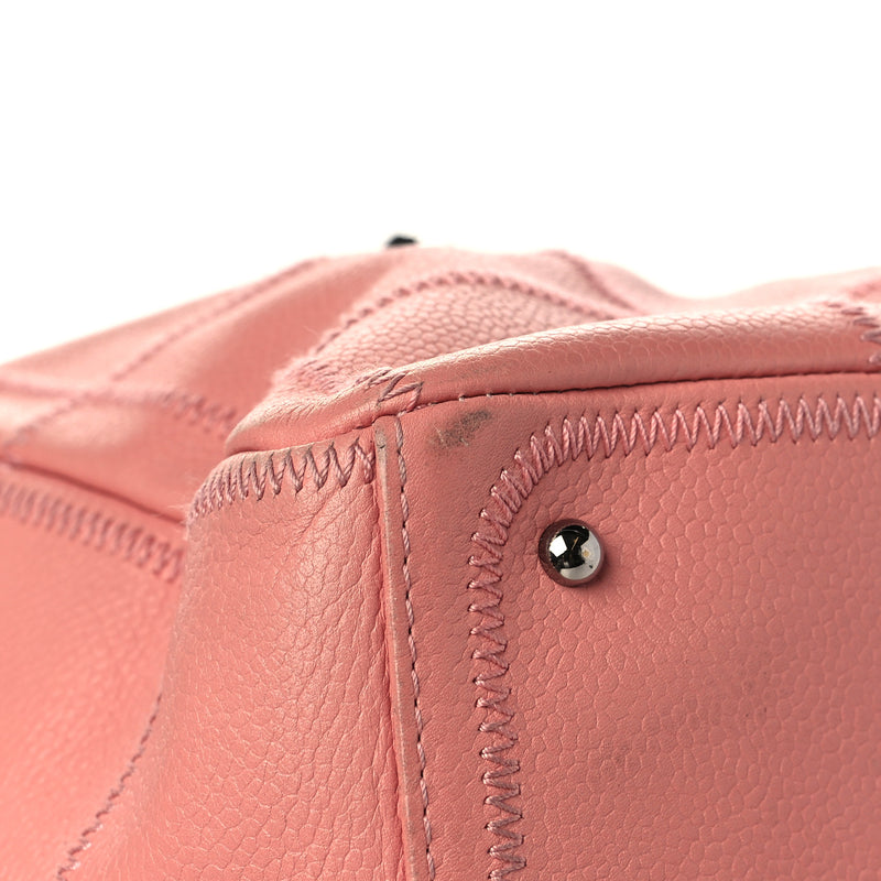 Chanel Caviar Square Stitched Bowler