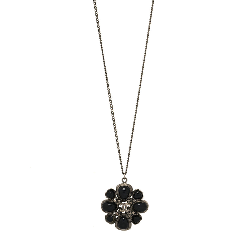 Chanel Ruthenium Enamel Cc Necklace