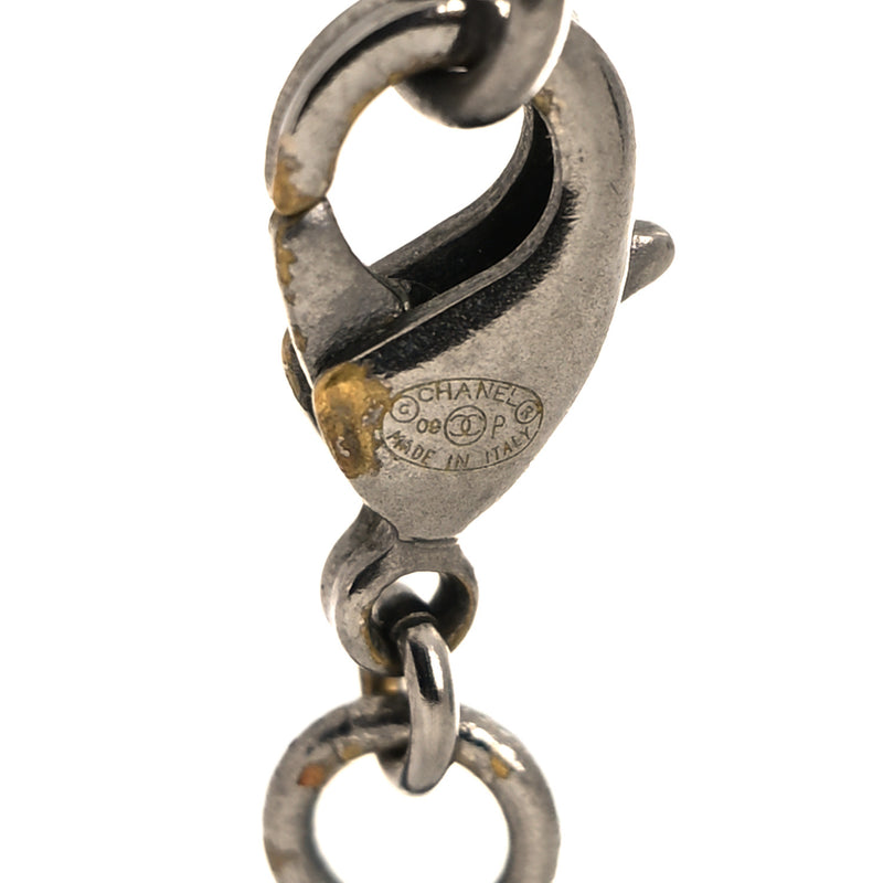 Chanel Ruthenium Enamel Cc Necklace