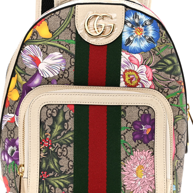 Gucci Gg Supreme Flora Web Small Ophidia